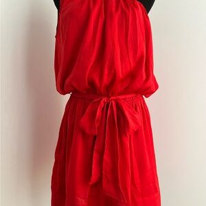 Elegant Red One Sleve Dress
